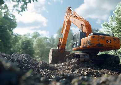 This is a picture of a new constrution lot clearing project by NWA Brothers Tree Service